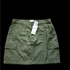 Thread & Supply Olive Green Cargo Skirt